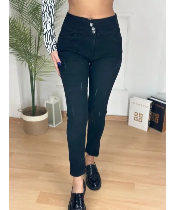 Yüksek Bel ikralı Jean Pantolon 90 Cm