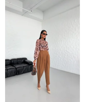 Yüksek Bel Mom Kesi̇m Double Pantolon