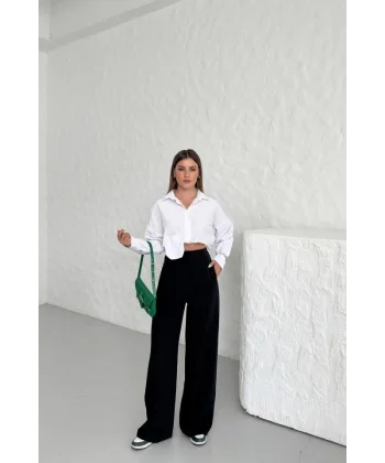 Yüksek Bel Pensli̇ Palazzo Pantolon