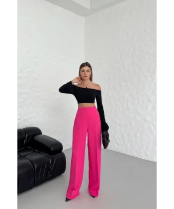 Yüksek Bel Pensli̇ Palazzo Pantolon