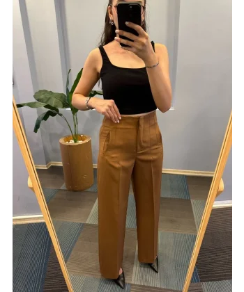 Yüksek Bel Pensli̇ Palazzo Pantolon