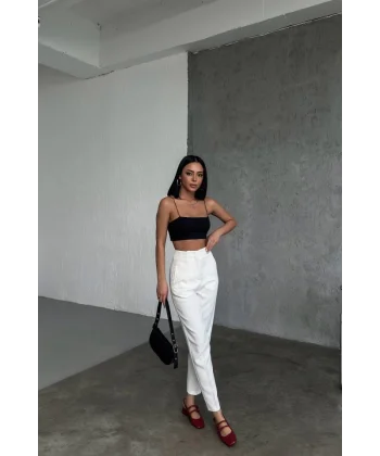 Yüksek Bel Pensli̇ Pantolon