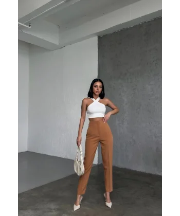 Yüksek Bel Pensli̇ Pantolon