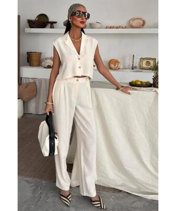 Zoe Crop Yelek Takım 9744-08