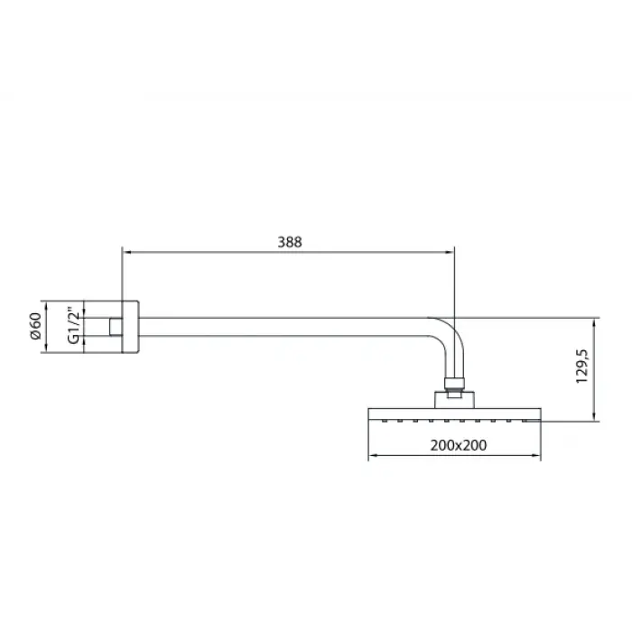 AR Dicle Duş Başlığı - Duvardan (102145084)