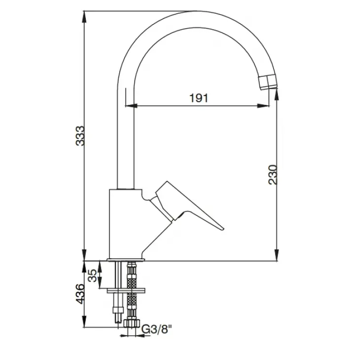 AR Fia Eviye Bataryası 191 mm - Krom