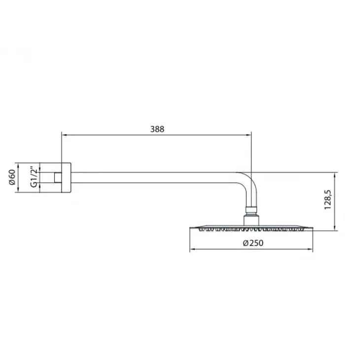 AR Olympos Duş Başlığı - Duvardan (102145086)