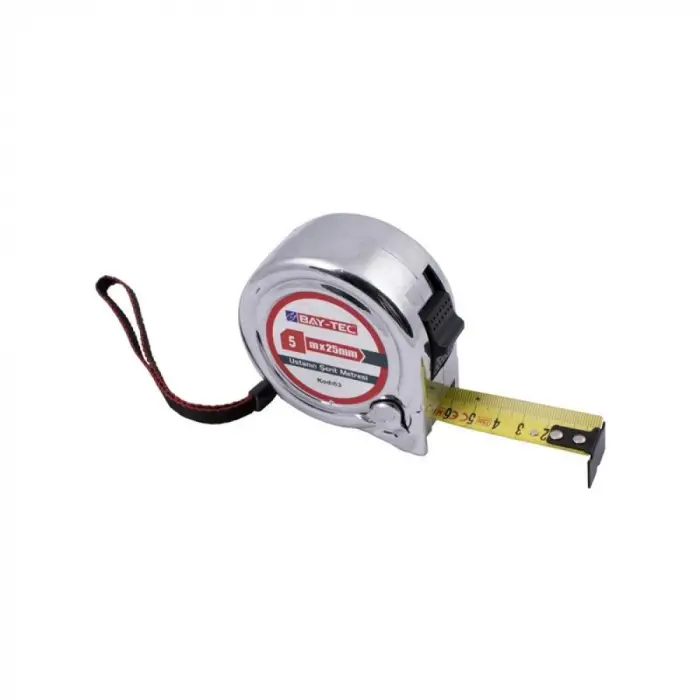 BAY-TEC (MK4146) Şerit Metre / Krom - 5 x 19 Metre