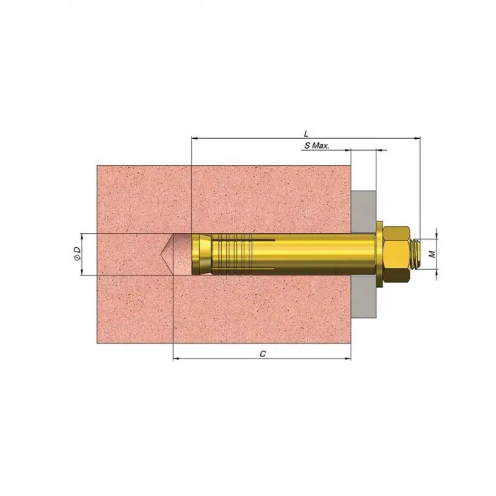 Borulu Dübel - M20 x 140 mm