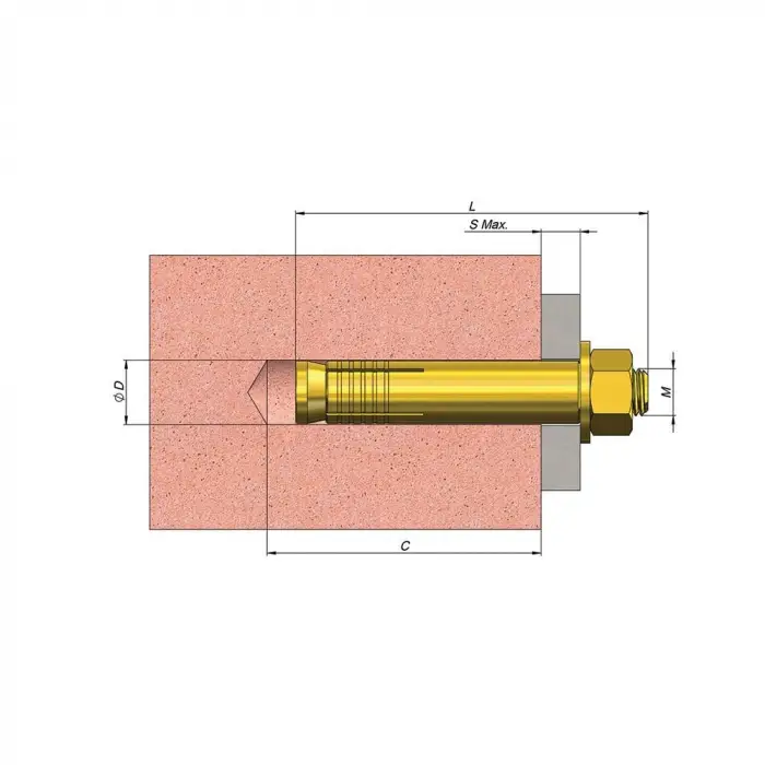 Borulu Dübel - M6 x 65 mm