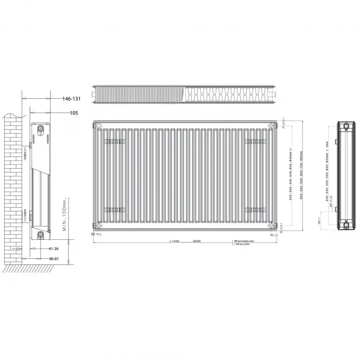 Daikin Panel Radyatör (22 TIP) PKKP - 400 x 500