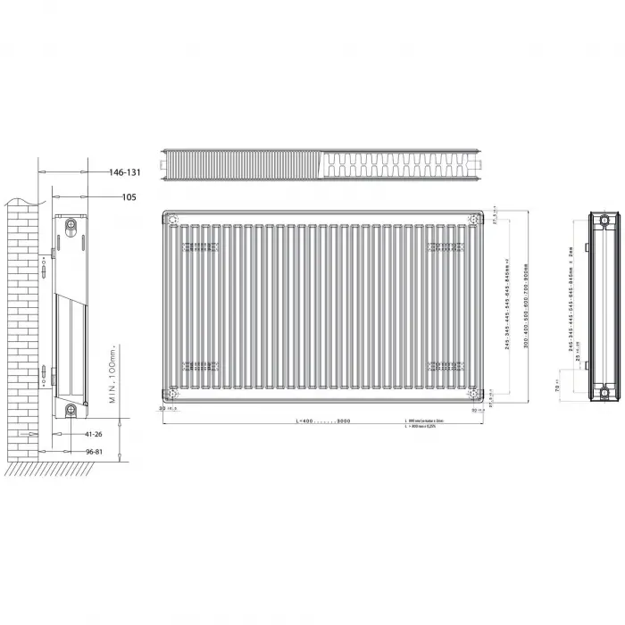 Daikin Panel Radyatör (22 TIP) PKKP - 400 x 600