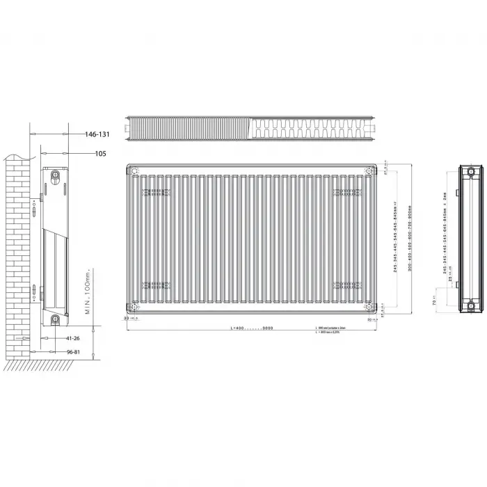 Daikin Panel Radyatör (22 TIP) PKKP - 400 x 800