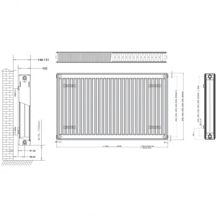 Daikin Panel Radyatör (22 TIP) PKKP - 400 x 900