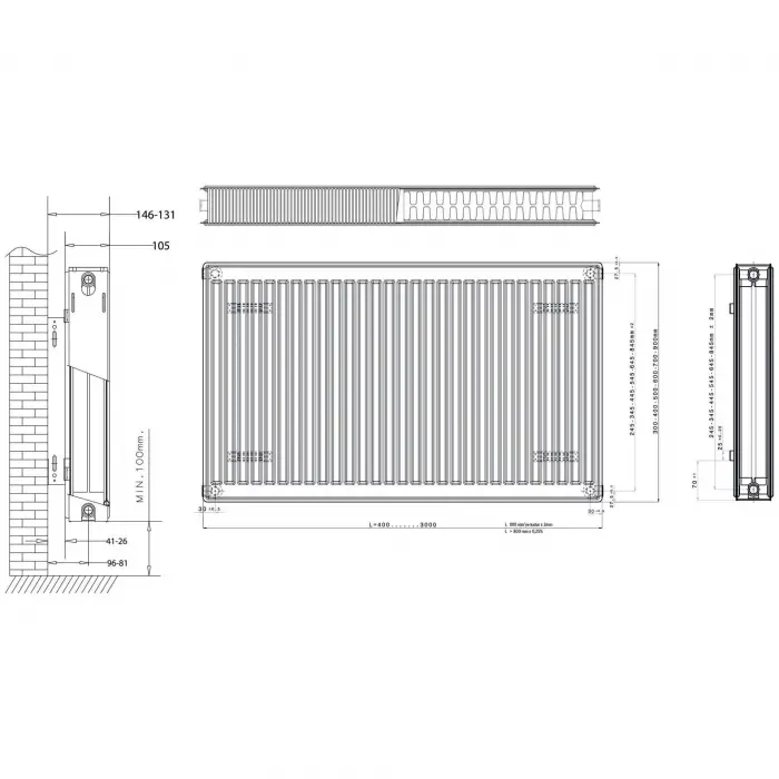 Daikin Panel Radyatör (22 TIP) PKKP - 400 x 1100