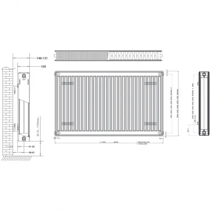 Daikin Panel Radyatör (22 TIP) PKKP - 400 x 1400