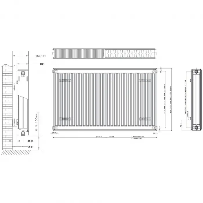 Daikin Panel Radyatör (22 TIP) PKKP - 400 x 1600