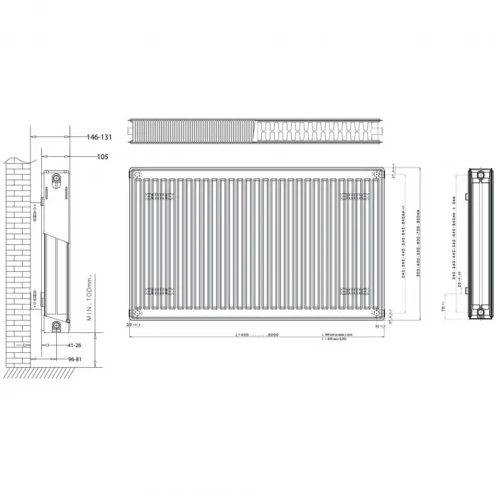 Daikin Panel Radyatör (22 TIP) PKKP - 400 x 1800
