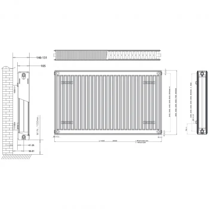 Daikin Panel Radyatör (22 TIP) PKKP - 500 x 1100