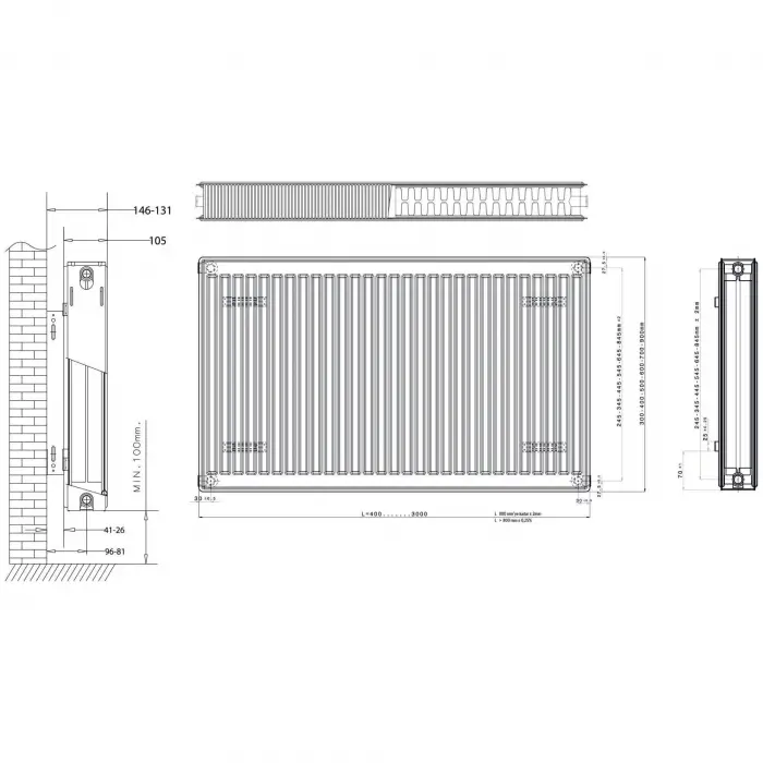Daikin Panel Radyatör (22 TIP) PKKP - 500 x 1300