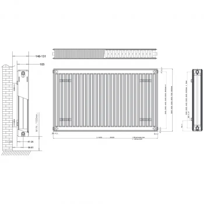 Daikin Panel Radyatör (22 TIP) PKKP - 500 x 1500
