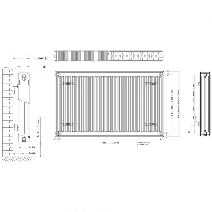 Daikin Panel Radyatör (22 TIP) PKKP - 600 x 1000