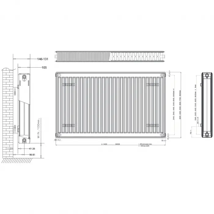 Daikin Panel Radyatör (22 TIP) PKKP - 600 x 1100