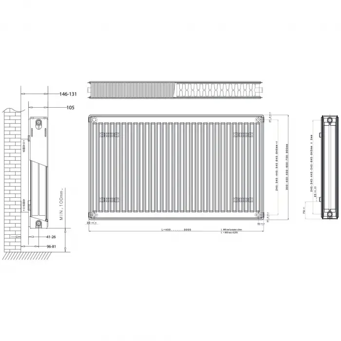 Daikin Panel Radyatör (22 TIP) PKKP - 600 x 1500
