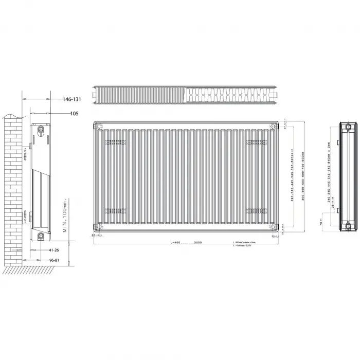 Daikin Panel Radyatör (22 TIP) PKKP - 900 x 1000