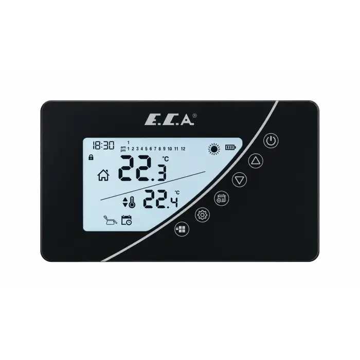 E.C.A. Poly Touch 400 Black Kablosuz Oda Termostatı