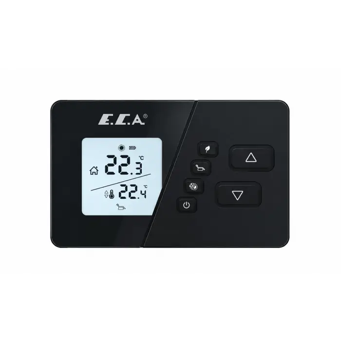 E.C.A. Poly Comfort 200 Black Kablosuz Oda Termostatı