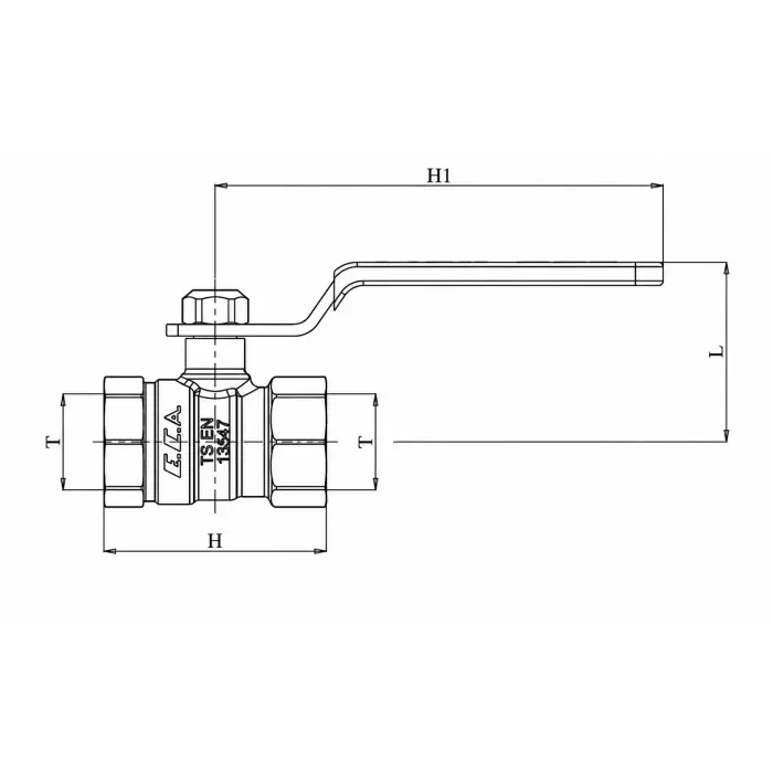 ECA Endüstriyel Tip Küresel Vana (Dişi) PN25 - 3/4