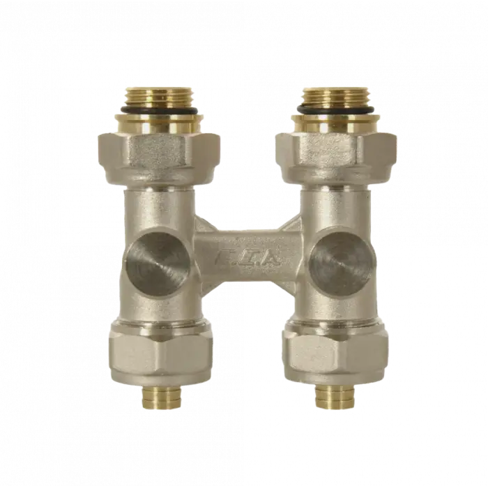 ECA H-Valf, Küresel, Stop Düz Tip - 1/2” x Ø16x2