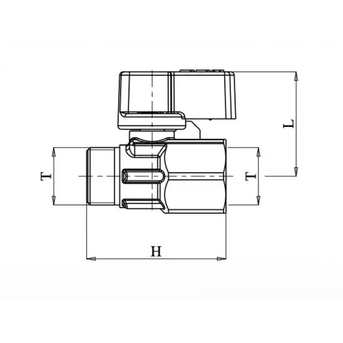 ECA Mini Küresel Vana (Kırmızı) İç/Dış Vida - 3/8