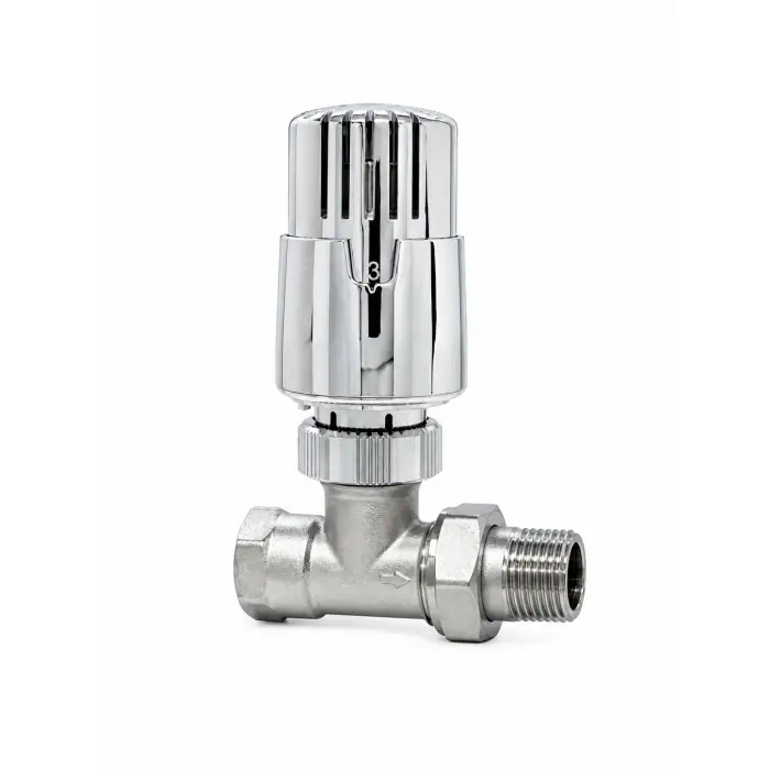 ECA TRV4 Krom Termostatik Radyatör Vanası Düz Tip - 1/2