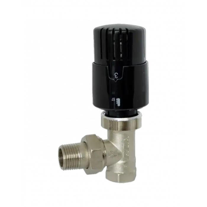 ECA TRV4 Termostatik Radyatör Vanası (Siyah) Köşe Tip - 1/2