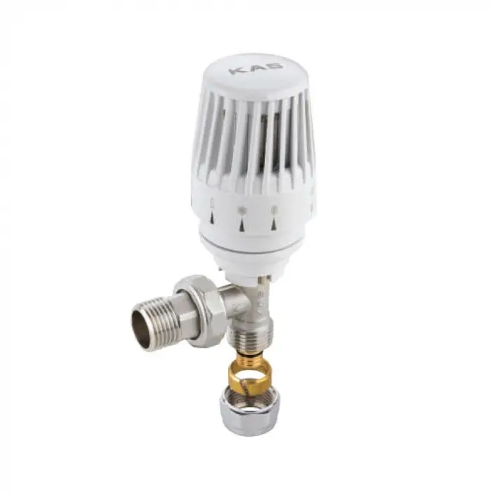 KAS Termostatik Radyatör Vanası (Jaklı) PEX Köşe Tip - 16x2
