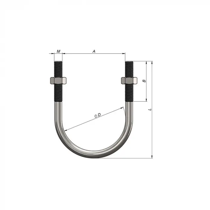 U Bolt - 1/2