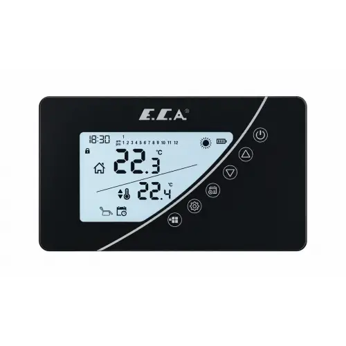 E.C.A. Poly Touch 400 Black Kablosuz Oda Termostatı