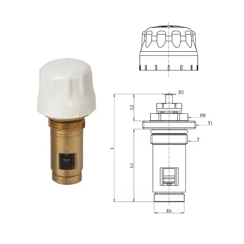 ECA İç Kompakt Ventil, İçten Contalı - 41,3 mm.