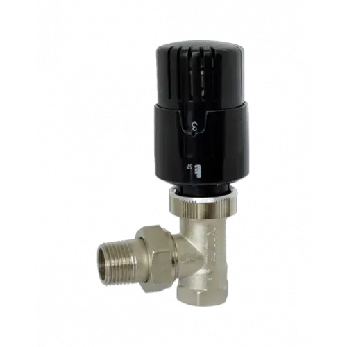 ECA TRV4 Termostatik Radyatör Vanası (Siyah) Köşe Tip - 1/2
