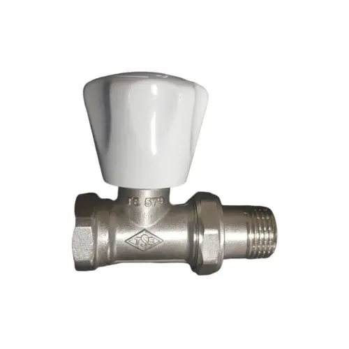 Kalde Düz Radyatör Vanası TS-579 Altı Köşe Volanlı - 1/2