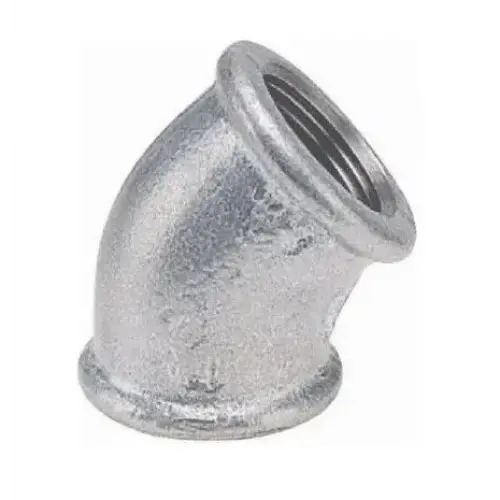 Ekpaş Galvaniz Dişli Dirsek 45° - 1/2