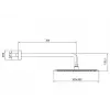 AR Efes Plus Duş Başlığı - Duvardan - 388 mm (102145092)