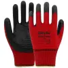 Beybi PN5 Zebra Polyester Örme Nitril Eldiven NO: 10 / Kırmızı