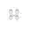 ECA H-Valf, Küresel, Düz Tip - 1/2” x Ø16x2