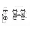 ECA H-Valf, Küresel, Tornavida Kontrollü Düz Tip (V.2) - 1/2” x Ø16x2