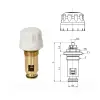 ECA İç Kompakt Ventil, Dıştan Contalı Uzun Tip - 44 mm.