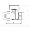 ECA Mini Küresel Vana, PEX Hortum Uçlu (Mavi) - 1/2 x Ø16x2