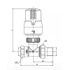 ECA TRV4 Krom Termostatik Radyatör Vanası Düz Tip - 1/2